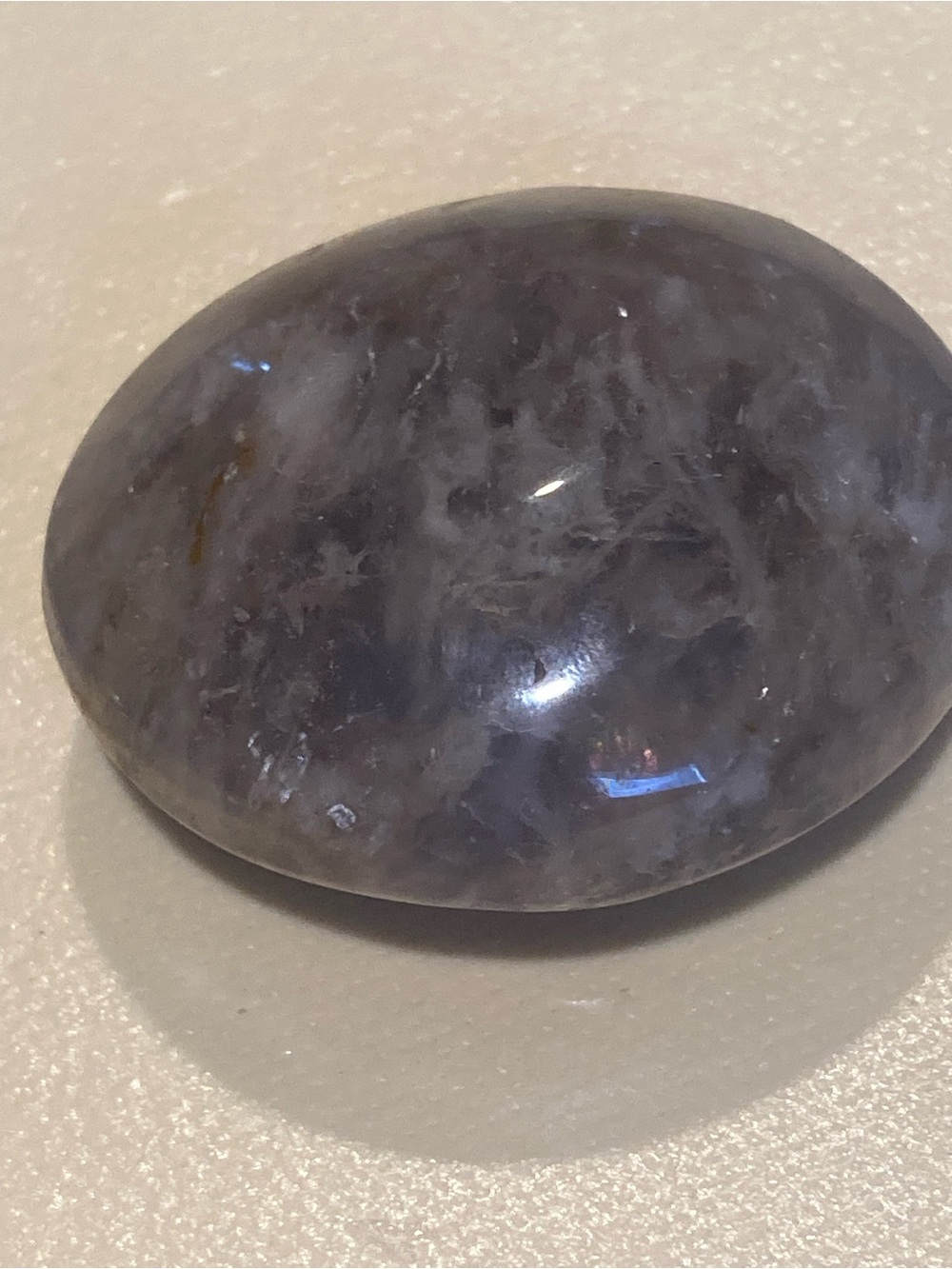 Polished Decorative Gemstone Palm Stone - Purple